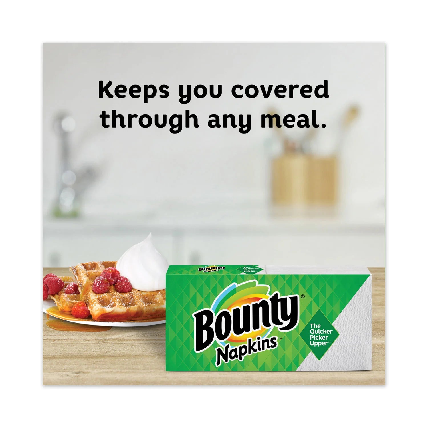 Bounty® Quilted Napkins, White, 100 Per Packs, 20/Case, 2000 Total (PGC34884) - A1 Bulk Supply