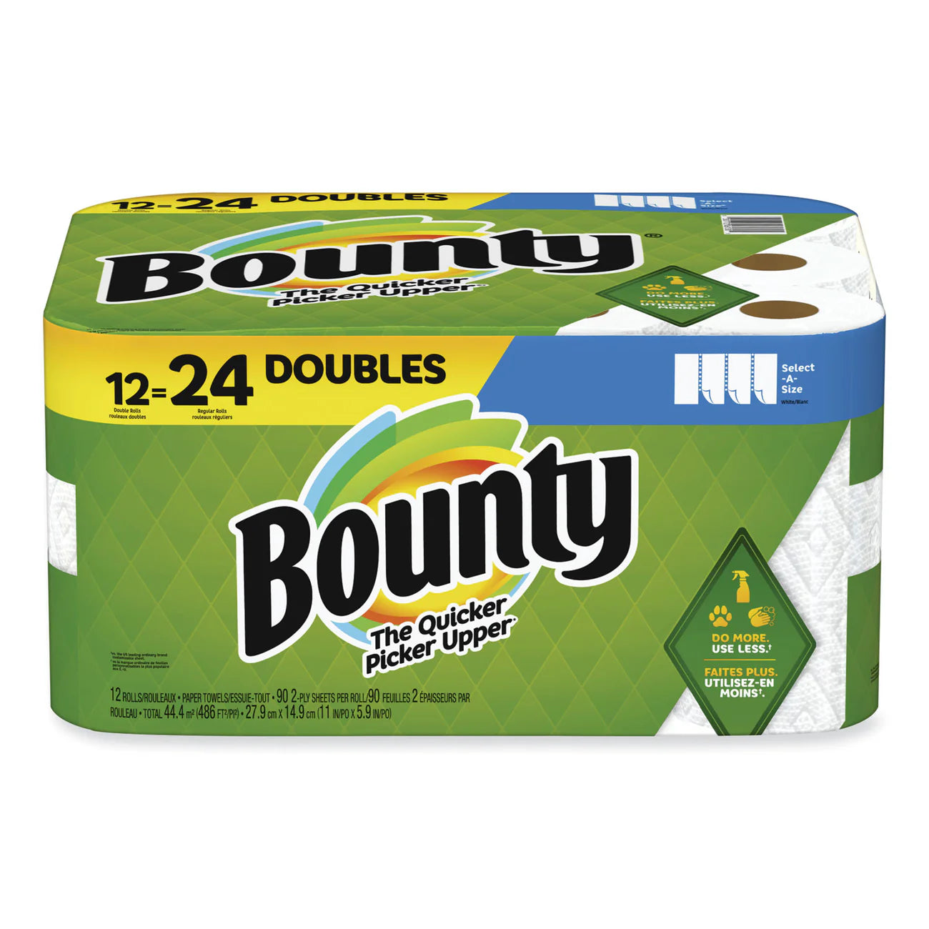 Bounty® Bounty® Select-a-Size Kitchen Roll Paper Towels, 2-Ply, 5.9 x 11, White, 113 Sheets/Roll, 8 Double Plus Rolls/Pack (PGC05814) - A1 Bulk Supply