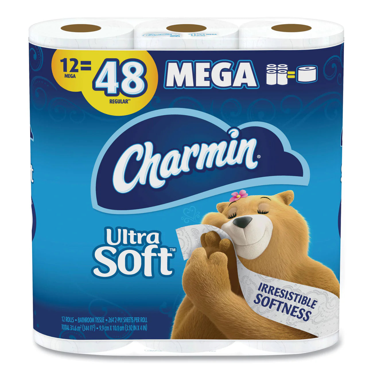 Charmin® Ultra Soft Bathroom Tissue, Mega Roll, Septic Safe, 2-Ply, White, 224 Sheets/Roll, 12 Rolls/Pack, 4 Packs/Carton (PGC08813) Regular price - A1 Bulk Supply